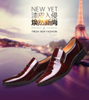 Negócios de luxo oxford sapatos de couro dos homens respirável couro patente sapatos formais plus size homem escritório casamento apartamentos masculino preto