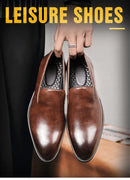 Designer masculino sapatos de couro marca luxo sola vermelha formal moda negócios diário casual festa banquete brogue vestido sapatos casamento