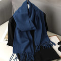 62 cores sólidas mulheres cachecol de inverno quente engrossar xale de caxemira moda ao ar livre luxo borlas pashmina senhora envoltório cachecóis à prova de vento