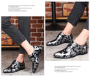 Sapatos masculinos de escritório com padrão floral, sapatos formais de couro de luxo, sapatos de casamento para noivo, sapatos oxford, vestido 37-50
