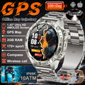 NOVO 2026 Smartwatch GPS Militar para Atividades ao Ar Livre com Mapa Offline, GPS L1+L2 de Banda Dupla, Bússola, Ciclismo, Corrida, Natação, Monitor de Frequência Cardíaca e 10ATM