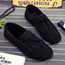 Sapato masculino de camurça vermelha, mocassim de couro macio, sapatos baixos casuais confortáveis, moda primavera, novo, 2023