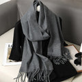 62 cores sólidas mulheres cachecol de inverno quente engrossar xale de caxemira moda ao ar livre luxo borlas pashmina senhora envoltório cachecóis à prova de vento