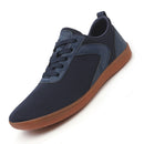 Tênis descalço minimalista masculino, ajuste largo, sola zero, relaxamento ideal, treinador cruzado masculino, sapatos descalços, caixa de dedo largo