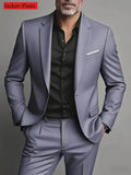 2 peças ternos de tamanho extra grande para homens casamento noivo smoking conjuntos de baile negócios masculino blazer trajes de hombre