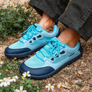 Oiaano descalço dedo do pé largo homem sapatos lazer tênis malha rendas até respirável conforto leve esportes caminhada correndo caminhadas