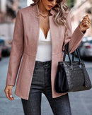 Blazer Feminino de Manga Longa, Cardigã Casual Chic Francês, Casaco Feminino, Vestuário Feminino