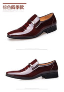 Negócios de luxo oxford sapatos de couro dos homens respirável couro patente sapatos formais plus size homem escritório casamento apartamentos masculino preto