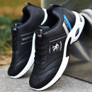 Tênis de couro masculino casual versátil sapatos ao ar livre antiderrapante calçado de corrida moda masculina sapatos de tabuleiro zapatos homme