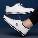 Sapatos Casuais Masculinos Confortáveis e Respiráveis, Sola Macia, Ultra-Couro, Novo Estilo Primavera 2026, Bico Redondo, Salto Baixo
