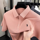 Camisa Polo Masculina Premium de Verão 2026, Secagem Rápida, Respirável, Casual, Moda Empresarial, Esportiva, Manga Curta, Roupa Masculina
