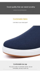 Tênis de lona masculino casual deslizamento vulcanizado leve sapatos planos acessível frete grátis