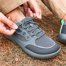 Oiaano descalço dedo do pé largo homem sapatos lazer tênis malha rendas até respirável conforto leve esportes caminhada correndo caminhadas