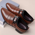 Sapatos de couro clássicos para homens deslizamento no dedo do pé apontado oxfords formal festa de casamento escritório negócios sapatos casuais para masculino