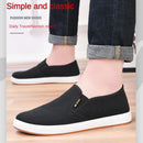 Tênis de lona masculino casual deslizamento vulcanizado leve sapatos planos acessível frete grátis