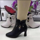 2023 botas de salto alto feminino primavera e outono botas únicas novos sapatos femininos zip branco à prova dwaterproof água taiwan sapatos de salto alto