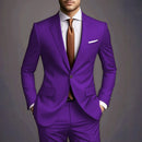 Novo Terno Masculino de Luxo Elegante 2026 - Conjunto de 2 Peças, Estilo Coreano Casual Slim Fit para Noivos e Eventos Sociais