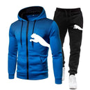 Conjunto de Moletom Masculino com Capuz Estampado 2026, Combinação de Moletom com Capuz + Calças, Roupa Casual para Esportes e Corrida
