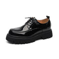 Sapatos de couro casual masculino, alta sola, plataforma, japonês, harajuku, streetwear coreano, lustroso, negócios, casamento, moda
