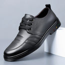 Sapato Masculino de Luxo em Couro Genuíno para Uso Externo, Sapatos Casuais de Couro Oxford com Cadarço, Sapatos Sociais de Grife com Cadarço para Negócios