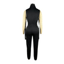 Macacão feminino sem mangas picante, botão lateral, zíper, 4 bolso, streetwear sexy, macacão de moda
