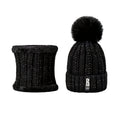 Autumn and Winter Versatile Velvet Knitted Hat Outdoor Ear Protection Thickened Warm Hat Collar Two Piece Set