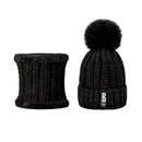 Autumn and Winter Versatile Velvet Knitted Hat Outdoor Ear Protection Thickened Warm Hat Collar Two Piece Set
