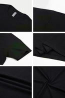 Nova Camiseta Premium de Algodão Oversized Preta com Estampa de Luxo 2026 Verão Casual de Negócios com Gráficos para Homens e Mulheres