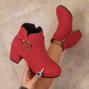 2025 novas mulheres antiderrapantes botas de tornozelo plataforma zíper salto alto botas curtas confortáveis sapatos de designer feminino zapatos de mujer