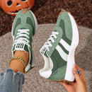 Mulheres tênis retro casual fundo plano dedo do pé redondo sapatos esportivos primavera outono tênis feminino moda designer sapatos femininos