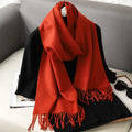 62 cores sólidas mulheres cachecol de inverno quente engrossar xale de caxemira moda ao ar livre luxo borlas pashmina senhora envoltório cachecóis à prova de vento