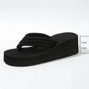 Chinelos de cunha leve para mulheres moda clip toe plataforma chinelos mulher 2025 verão fundo grosso não deslizamento praia slides
