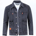 Jaqueta Jeans Masculina para Trabalho, Primavera, Outono e Inverno, Tamanho Grande, Estilo Jovem e Versátil, Manga Longa com ...