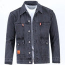 Jaqueta Jeans Masculina para Trabalho, Primavera, Outono e Inverno, Tamanho Grande, Estilo Jovem e Versátil, Manga Longa com ...