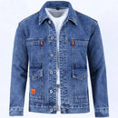 Jaqueta Jeans Masculina para Trabalho, Primavera, Outono e Inverno, Tamanho Grande, Estilo Jovem e Versátil, Manga Longa com ...