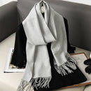 62 cores sólidas mulheres cachecol de inverno quente engrossar xale de caxemira moda ao ar livre luxo borlas pashmina senhora envoltório cachecóis à prova de vento