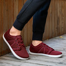 Tênis descalço minimalista masculino, ajuste largo, sola zero, relaxamento ideal, treinador cruzado masculino, sapatos descalços, caixa de dedo largo