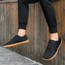 Tênis descalço minimalista masculino, ajuste largo, sola zero, relaxamento ideal, treinador cruzado masculino, sapatos descalços, caixa de dedo largo
