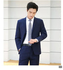 8xl terno (blazer + calças) moda negócios cavalheiro estilo italiano fino cor sólida terno profissional casamento noivo melhor homem terno