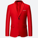 Luxo 3 peças terno de casamento masculino moda magro cor sólida negócios escritório terno define tamanho grande masculino blazer + calças + colete