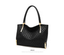 Bolsa feminina de couro genuíno foxer, design elegante e luxuoso, bolsa de ombro feminina, bolsa tote de grande capacidade, melhor presente para mãe, esposa