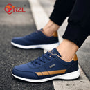 Yrzl sapatos masculinos primavera outono tênis de caminhada à prova dwaterproof água lazer masculino sapatos esportivos de couro antiderrapante calçado tênis para homem