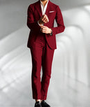 Green Linen Male Suits Wedding Tuxedo Business Fashion Blazer Sets Custom Made Two Pieces (Jacket+Pants) Conjuntos De Chaqueta