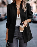 Blazer Feminino de Manga Longa, Cardigã Casual Chic Francês, Casaco Feminino, Vestuário Feminino