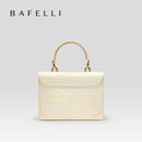 Bolsa Feminina BAFELLI NOVA MODA ESTILO ELEGANTE BOLSA DE OMBRO EM COURO LEGÍTIMO DOURADO MARCA DE LUXO 2026