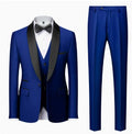 Conjunto de Terno Masculino 3 Peças com Lapela Preta Tamanho EUA: Casaco, Colete e Calças / Traje Formal para Noivo, Casamento e Negócios
