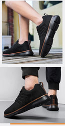 Tênis casual sapatos respirável masculino andando malha sola macia ao ar livre anti deslizamento viagem confortável tênis de corrida tenis masculino