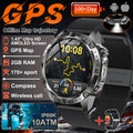 NOVO 2026 Smartwatch GPS Militar para Atividades ao Ar Livre com Mapa Offline, GPS L1+L2 de Banda Dupla, Bússola, Ciclismo, Corrida, Natação, Monitor de Frequência Cardíaca e 10ATM