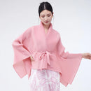 Mulheres primavera outerwear cardigan xale 2026 novo solto queimado lapela tie-up estilo assimétrico feminino outerwear topo