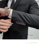Terno atualizar o novo tecido masculino negócios cavalheiro moda fino trabalho cor sólida plus size vestido justo casamento melhor homem terno